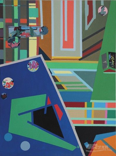 格子中的爱 1号 布面丙烯 66x88cm 2011 王阔阔