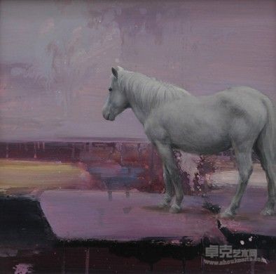 白马 布面油画 50x50cm 2014 石连业