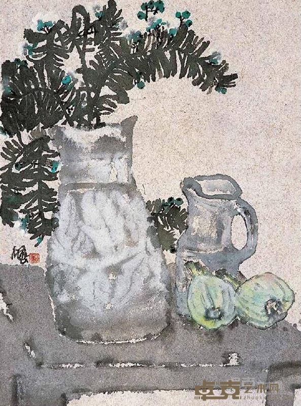 庭院之三 61cm×45cm 纸本水墨 2013