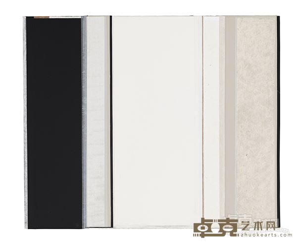 重屏 白灰之二 康戴里纸 宣纸 藏纸 50×60cm 2015