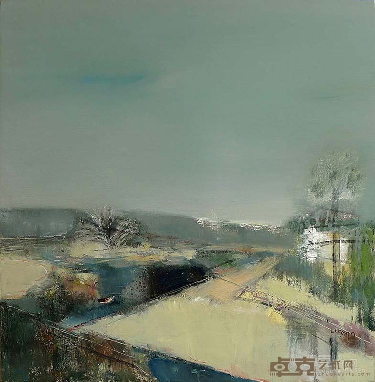 小野77x75cm布面油画2013