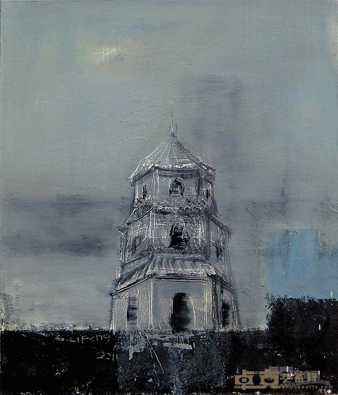 冷月70x60cm 布面油画2011