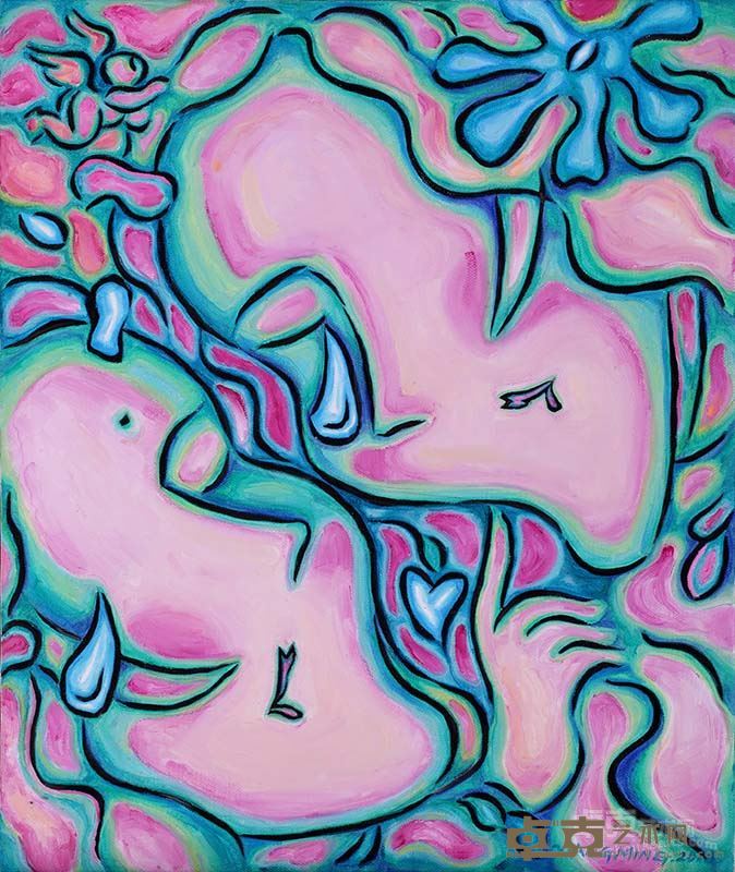 叶向明 蓝调系列NO.92 60X75cm 布面油画  2010