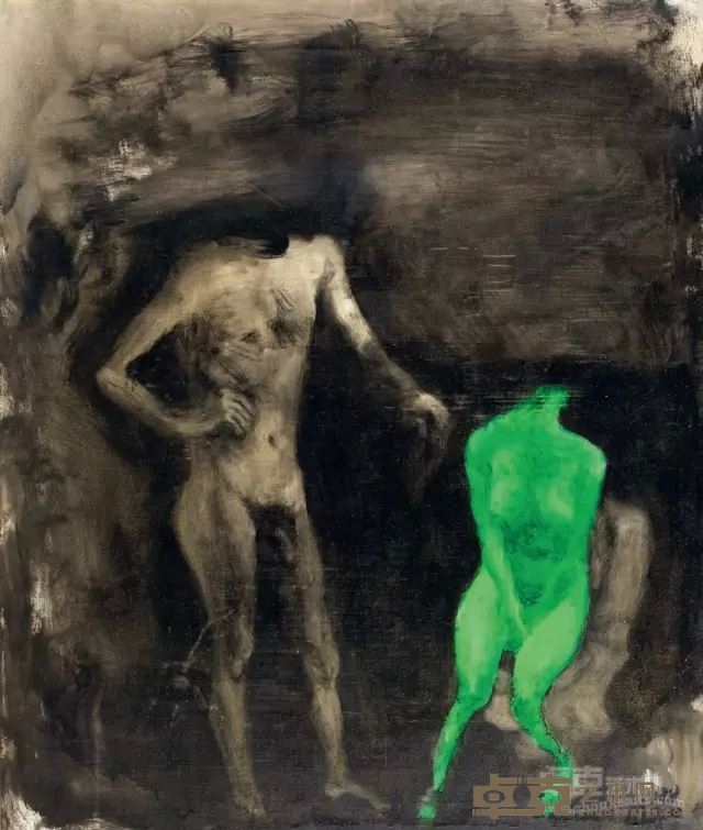 周春芽 《人体》 布面油画 70cm×60cm 1998