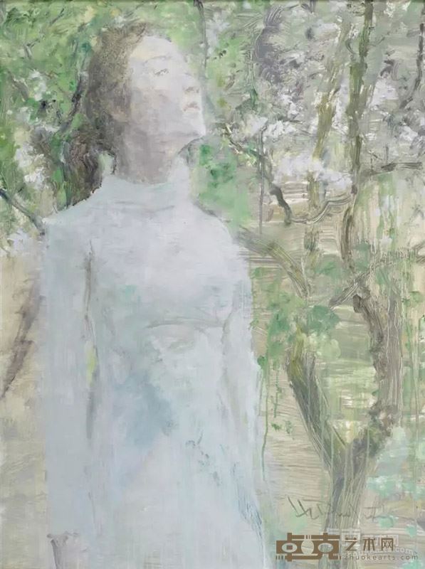 何多苓 《梨花吟》 布面油画 60cm×80cm 2012