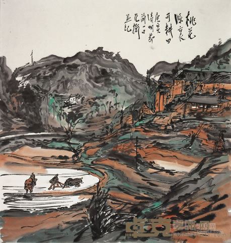范扬《桃花溪里可耕田》 2010年 55x52cm 纸本设色