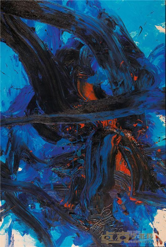 白发一雄 《海炎》布面油彩 1999年