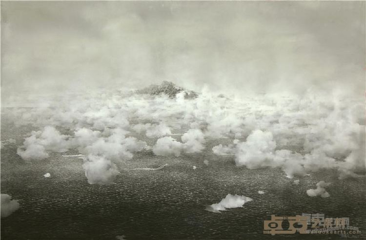 石博文-《海外山》-101x151cm-纸本 墨 -2015