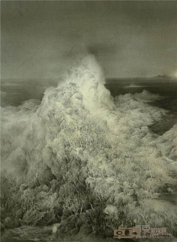 石博文-《碣石》-101x75cm-纸本 墨 -2015