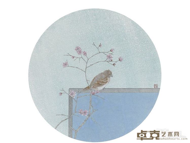 韩非《浮生物语》系列3    D53cm纸本设色 2015年