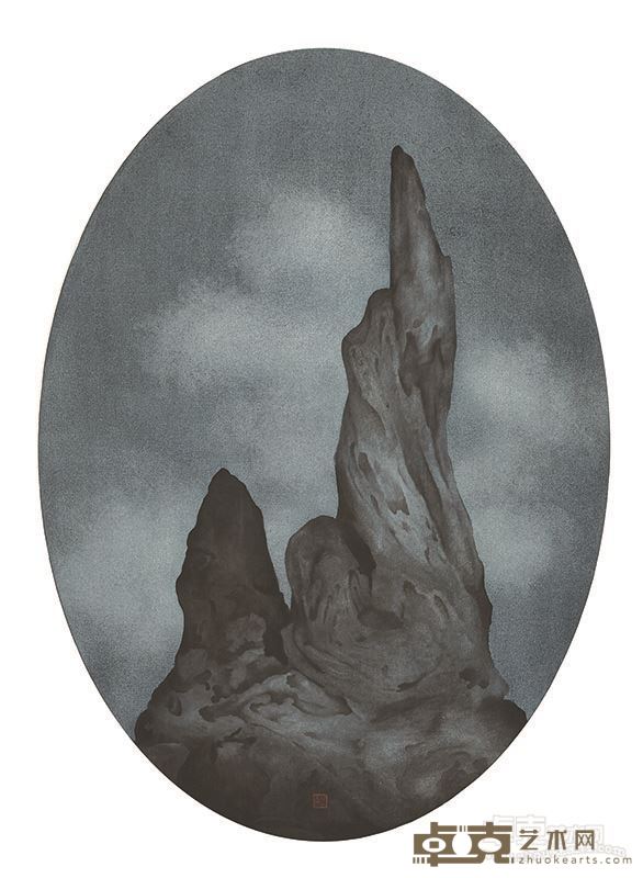 康凯《沉香-寰宇传殊》系列   57x41cm 纸本设色  2015年