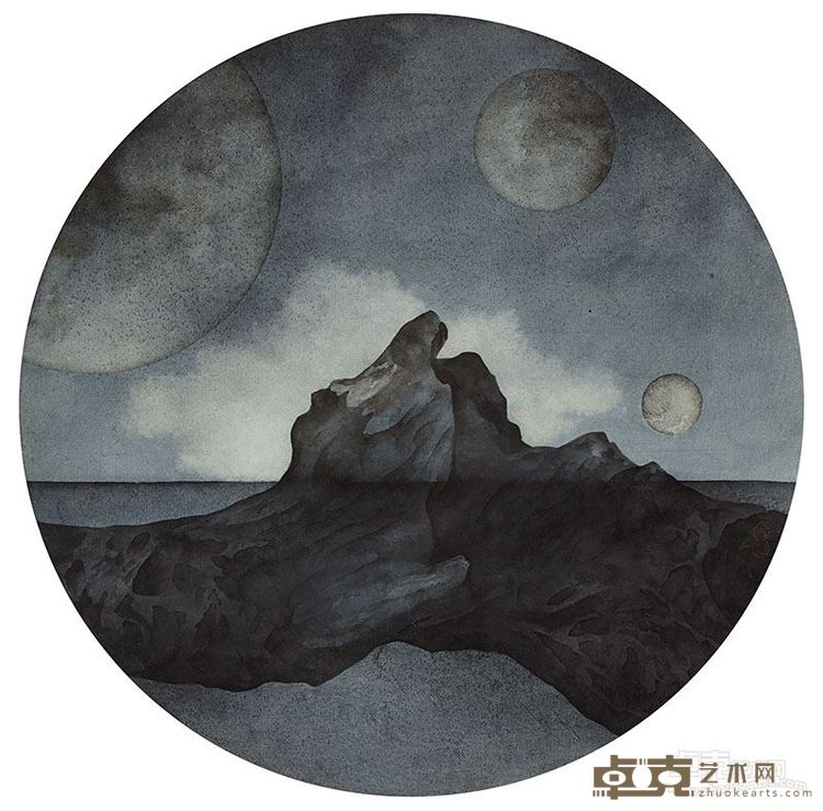 康凯-《沉香-寰宇传殊》系列2   D53cm  纸本设色 2015年