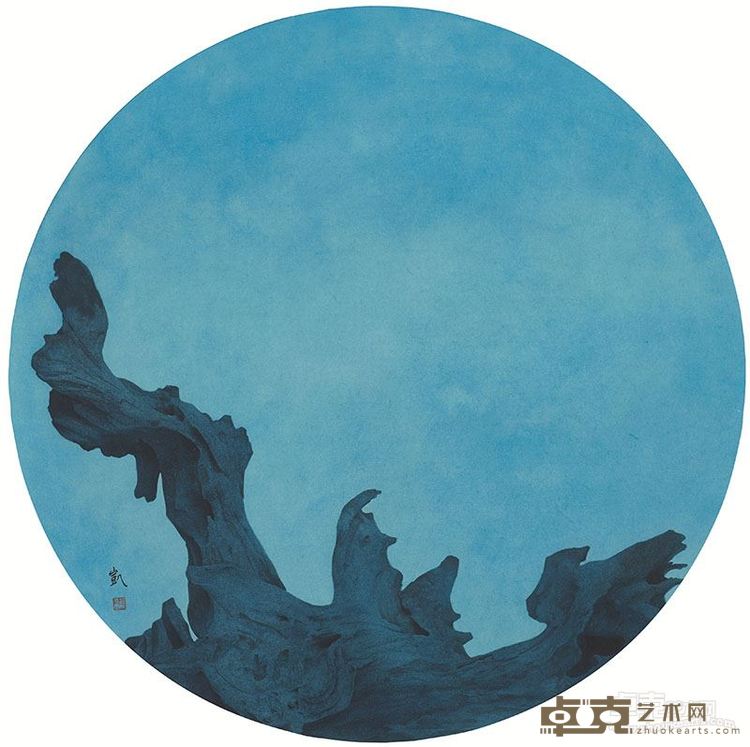 康凯《沉香-虞山》系列1  D60cm  纸本设色 2014年