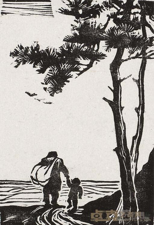 逃难 / 10.5cmX7.5cm / 木刻版画 / 1940年