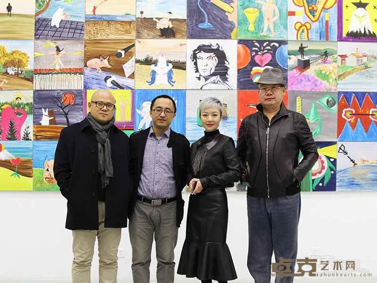 从左至右：艺术家艾松、策展人杜曦云、艺琅国际创始人谢蓉、泰达当代艺术博物馆投资人马惠东