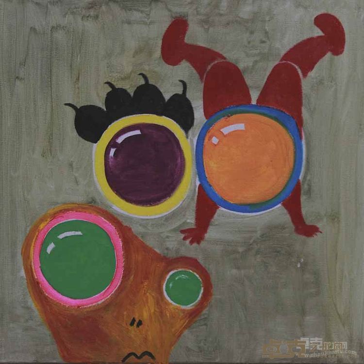 熊孩子们  50x50cm    布面油画    2015