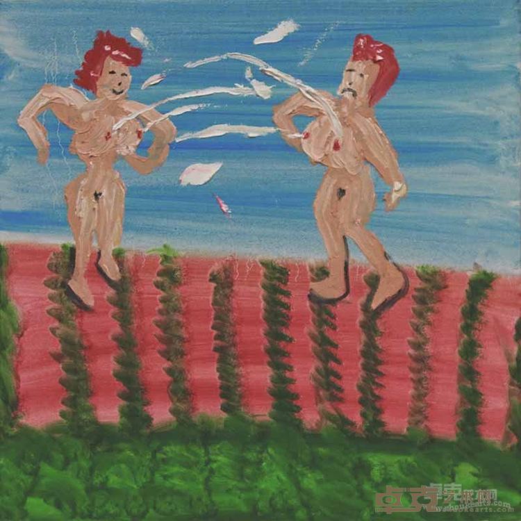 在希望的田野上  50x50cm    布面油画    2015.