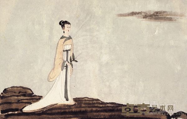 傅抱石 湘君　1950年代