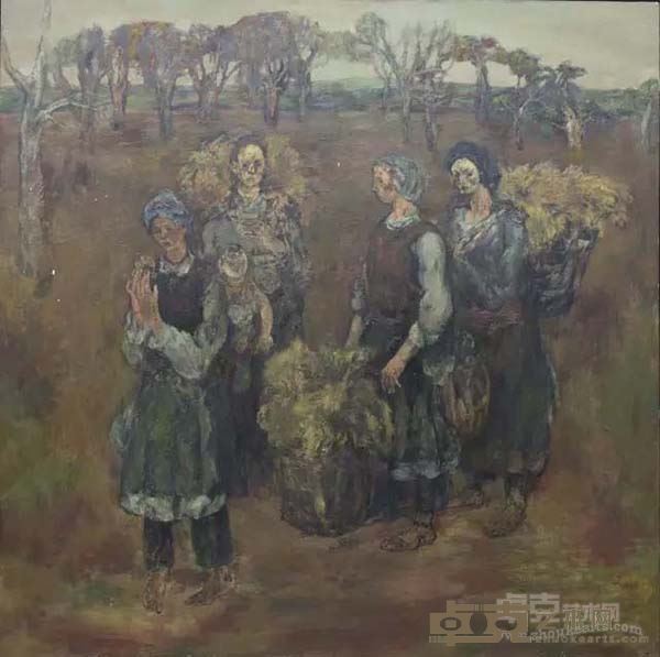 故乡人之一     布面油画    180 × 190cm     1987