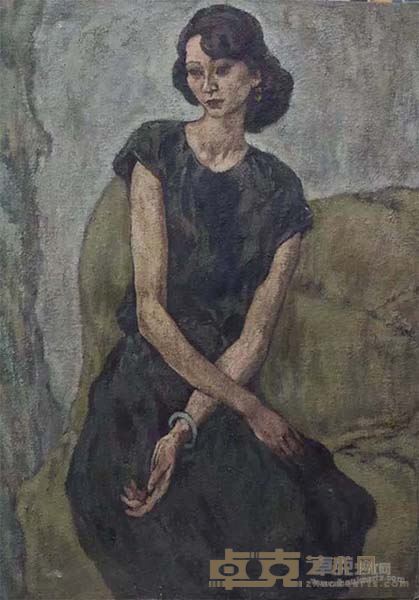 女人肖像     布面油画     130 × 90cm     1986