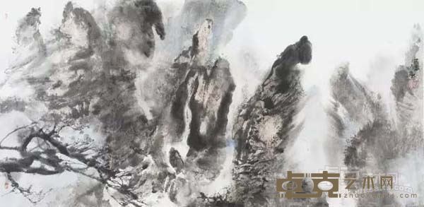 水墨之十二        纸本水墨      70 × 138cm     2015