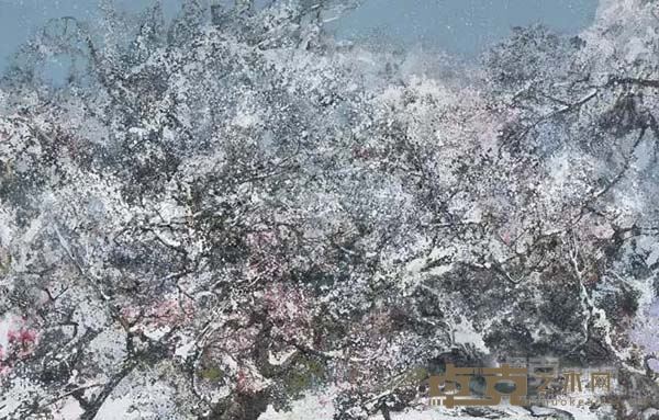 玉雪成春     布面油画    160 ×  250cm    2014