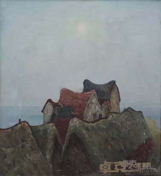 渔岛之晨2     布面油画      80 × 90cm     1983