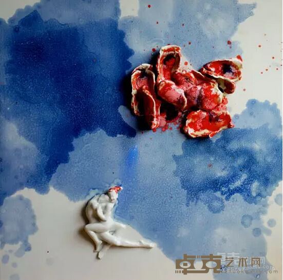 《花的世界》3 瓷  95x95x10cm  2014