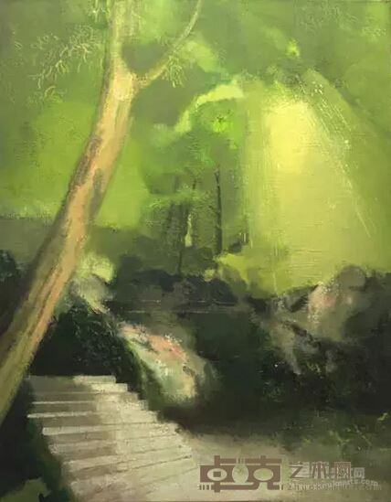《通往山顶的路·梯》 146x114cm  2013-2015