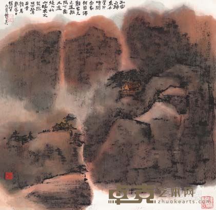 孤云与归鸟  67.7×68  1986