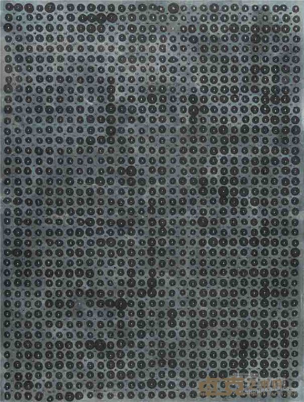 陈墙 作品10-23 布面宣纸，墨，丙烯