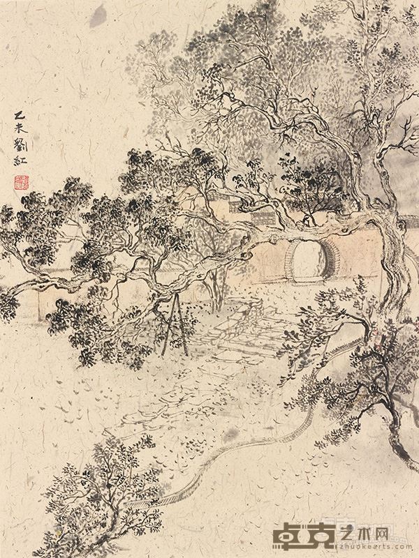 刘红 《若隐不寻（一）》60×45cm纸本水墨2015