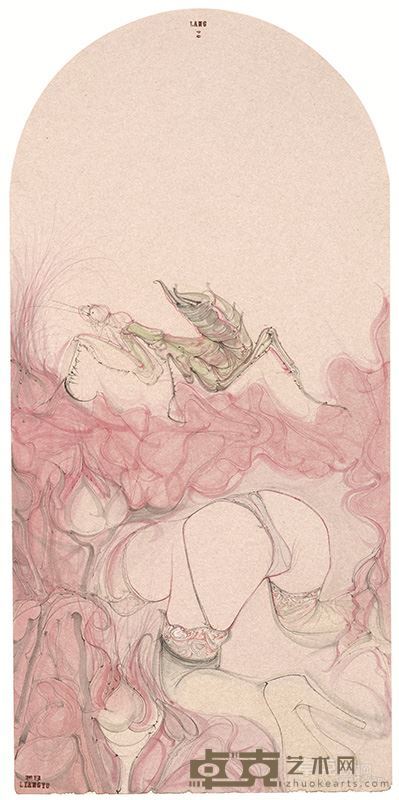 梁云《嫏之四》 69×33cm纸本设色2014