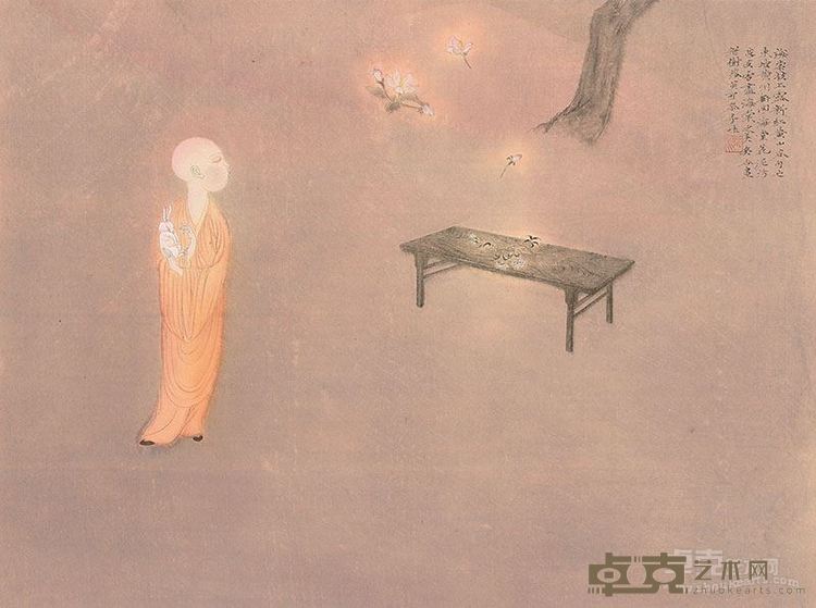 邓家安《海棠》35×50cm纸本设色2015