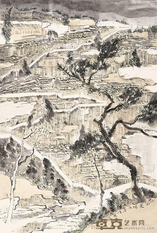 卢山《写生之一》68×46cm纸本水墨2015
