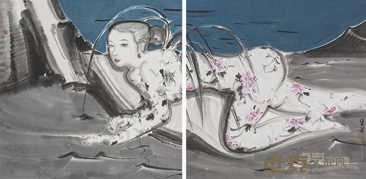 《图腾》系列之三  水墨纸本136x68cm2015年