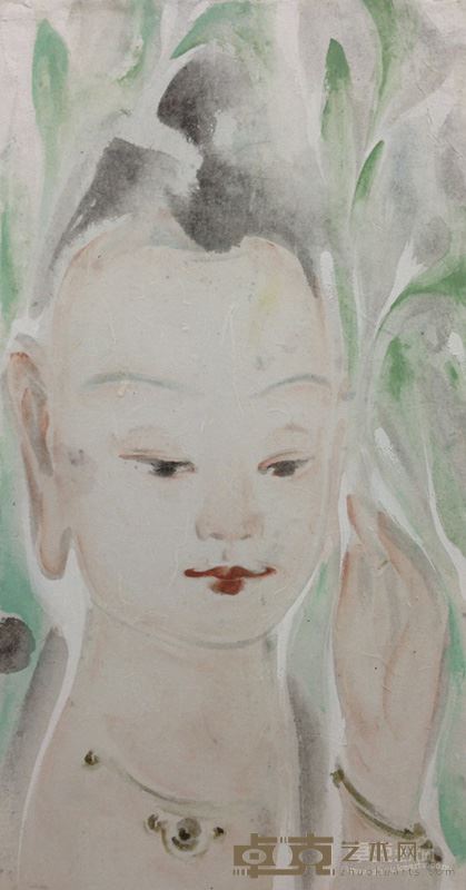 潘汶汛 四季系列之春 48x25cm 纸本设色 2014