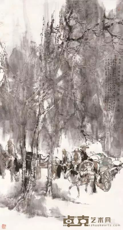 钱磊  雨过空林后 180cm×97cm 中国画