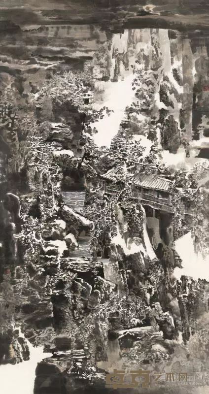 刘浪涛  寒夜 98cm×182cm 中国画