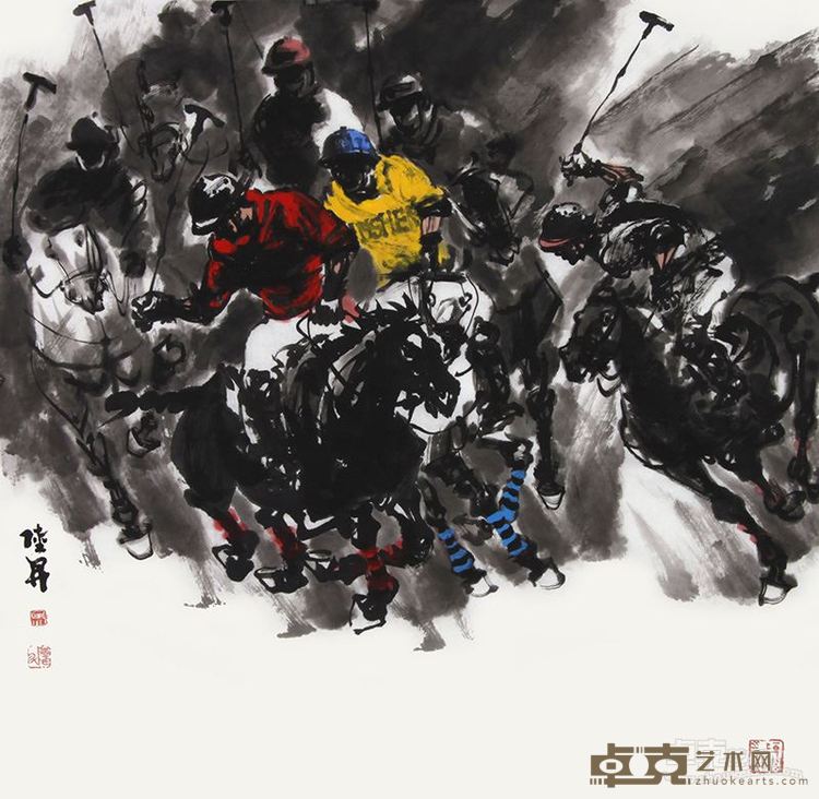 阻击战  68×68cm 2015年