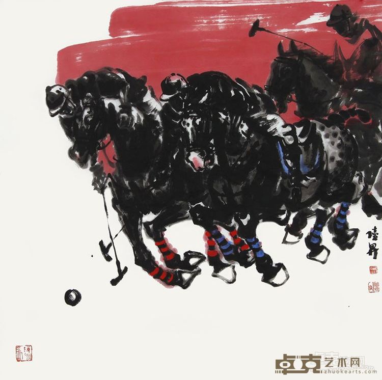 搏击图   68×68cm 2015年
