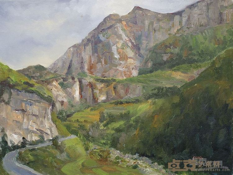 杨国荣 油画《大山》80X60cm 2014年