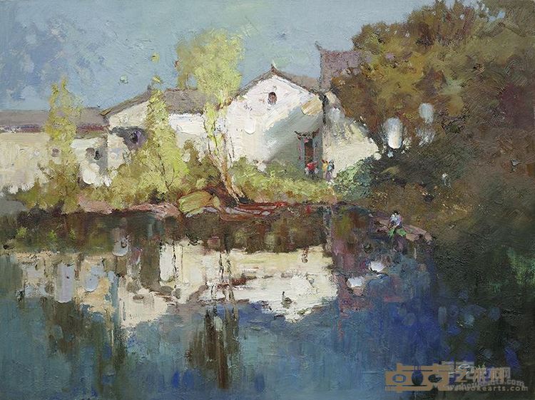戚国强 油画《暖阳》60x80cm