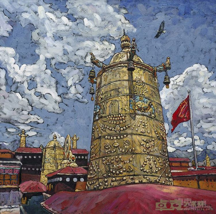刘荣春 油画《中国·母亲》 90X90cm