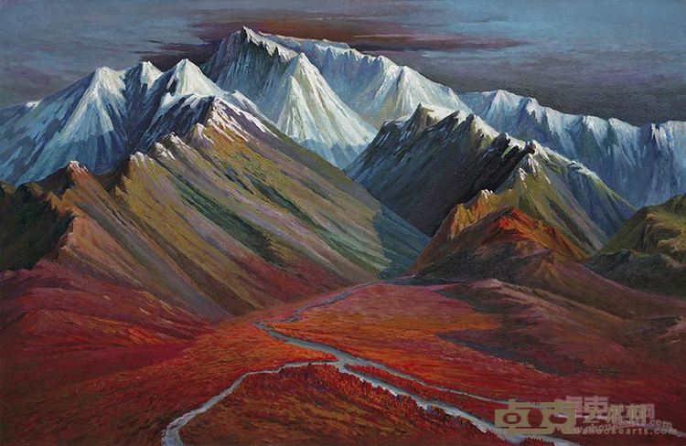 傅泽刚 油画《云南的山》100X65cm