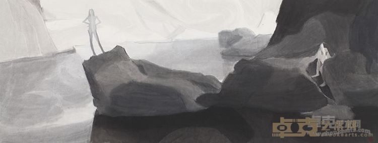 张富军 投石  50x138cm   2015