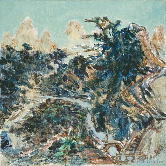 宾虹笔意  布面油画 400x400mm 2013
