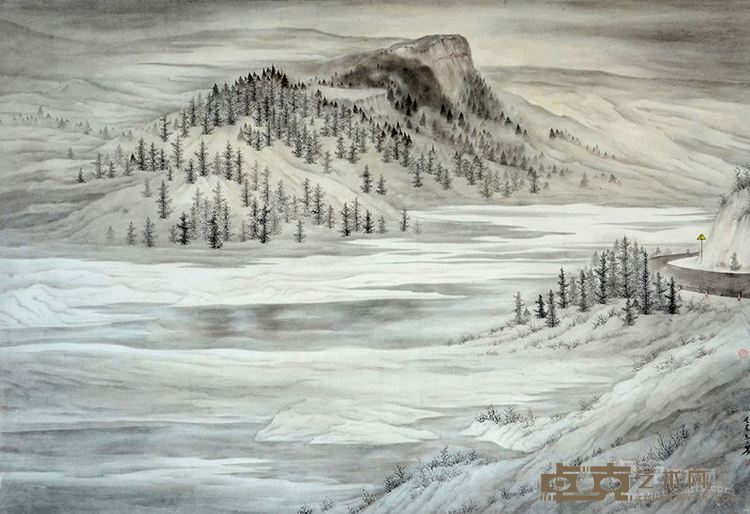 黄铭树 《冬途》 纸本水墨 115×80cm