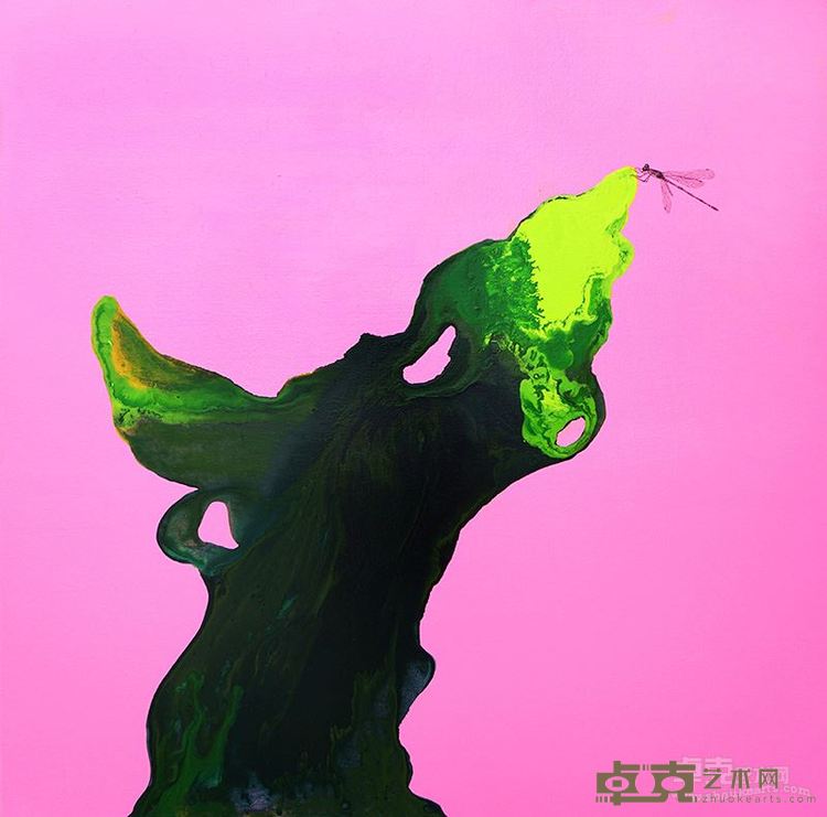 柳林子 《当蜻蜓飞去ON.11》100x100cm 布面丙烯 2015年