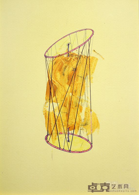 张嘉维 《风中妖》15 纸上综合材料 25×35cm